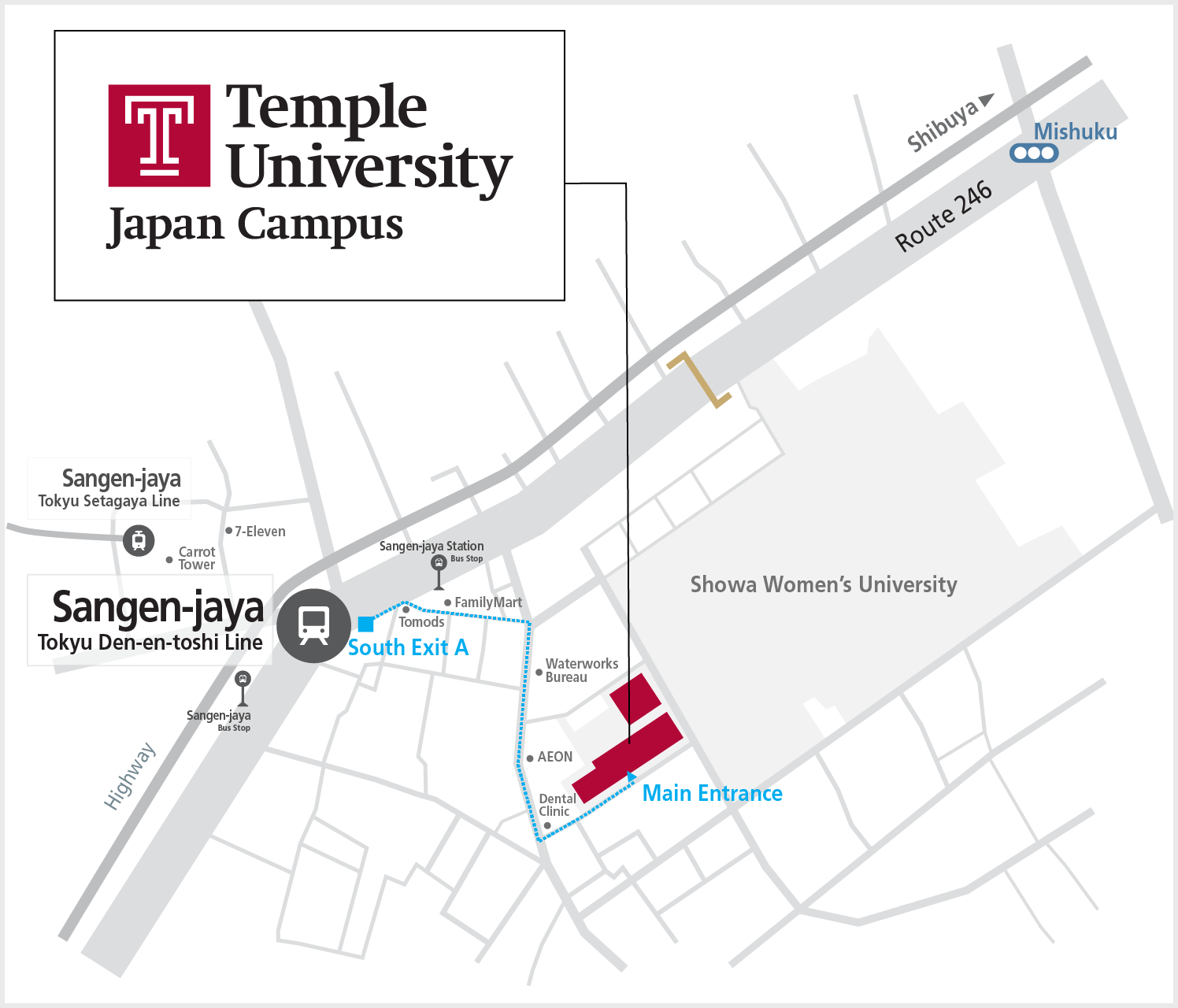 Temple University, Japan Campus Map