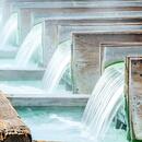 A picture of the yubatake (hot water field) in Kusatsu Onsen