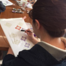 Gold Leaf Yuzen Silk Dyeing Experience