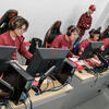 Students playing e-sports on the PC