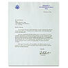 A February 2005 letter from U.S. Ambassador Howard Baker celebrating TUJ's designation as the first Foreign University, Japan Campus