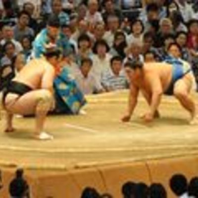 Sumo Wrestlers on the Dohyo