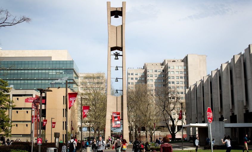 The Bell Tower in Temple University main campus.
