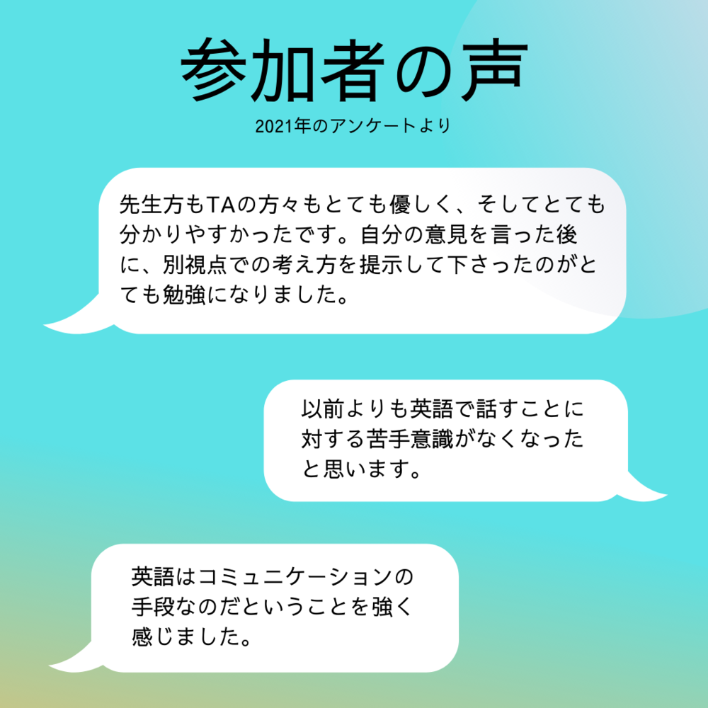 参加者の声