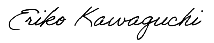 Eriko Kawaguchi's signature