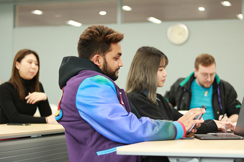 Students taking a class