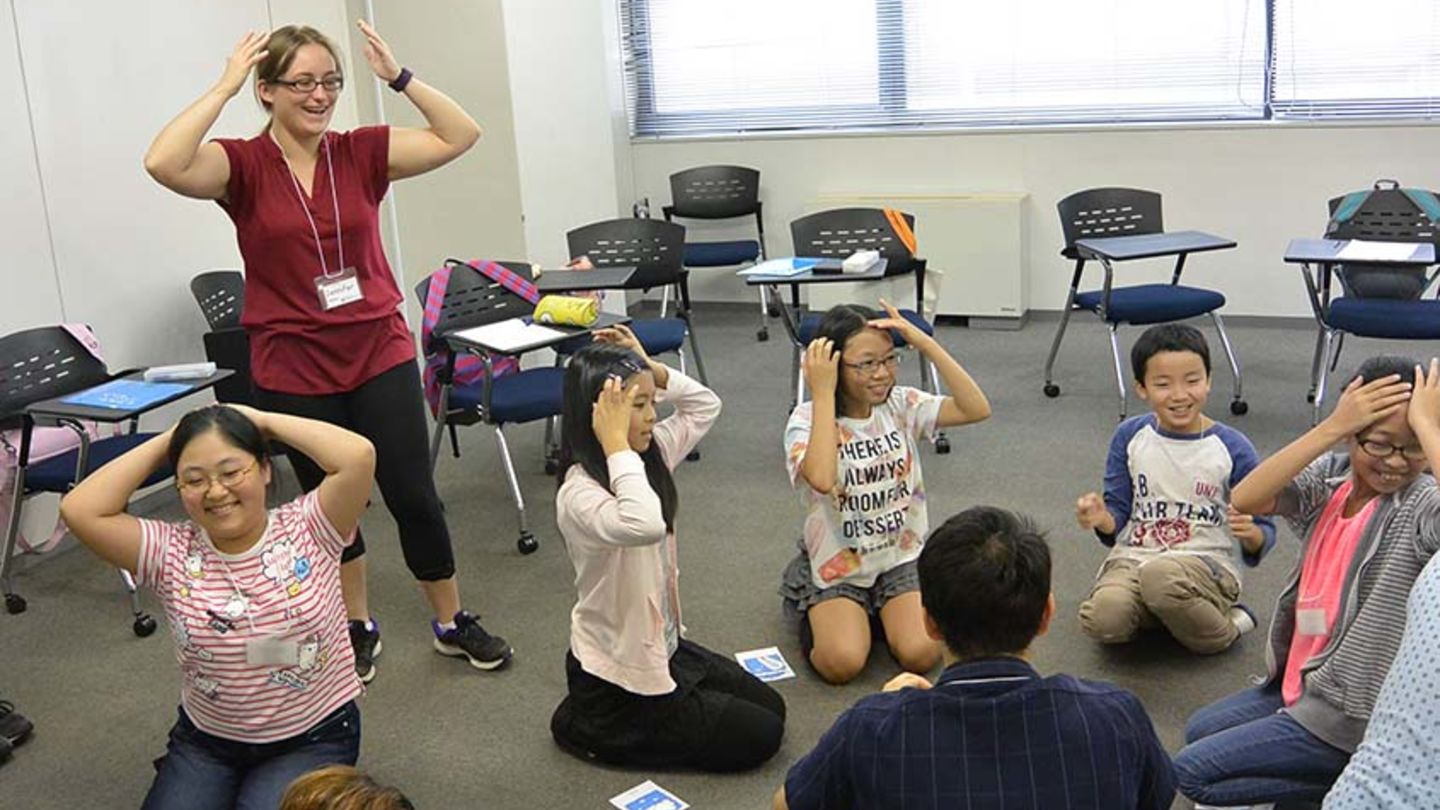 Kids taking TUJ Summer Intensive Programs for Elementary and Junior High School Students.