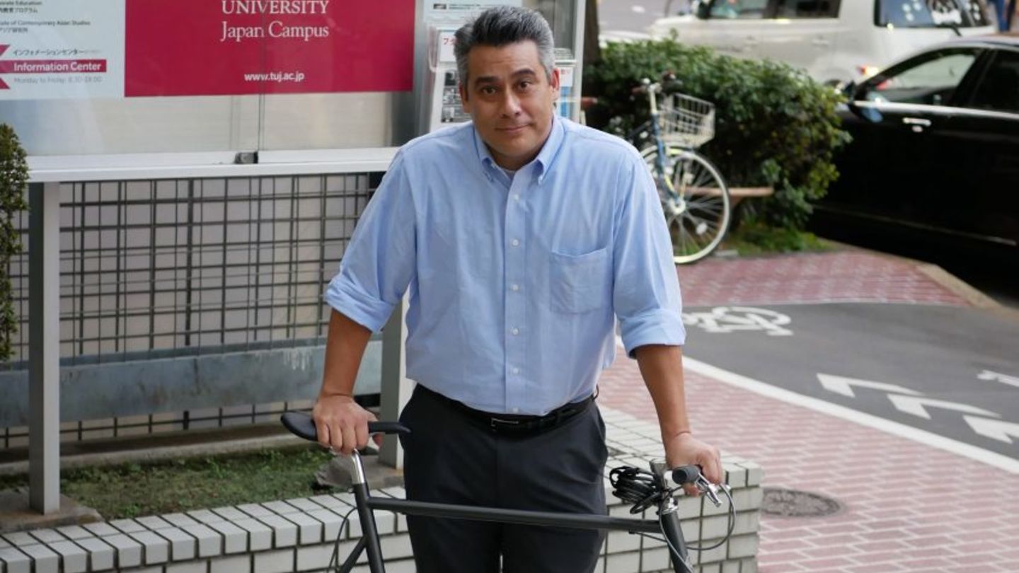 George and his bike.