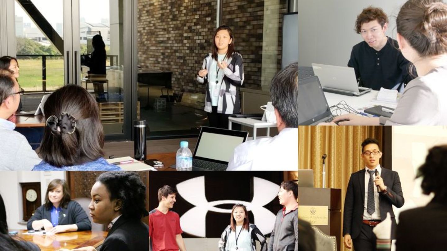 Intern students photo collage.
