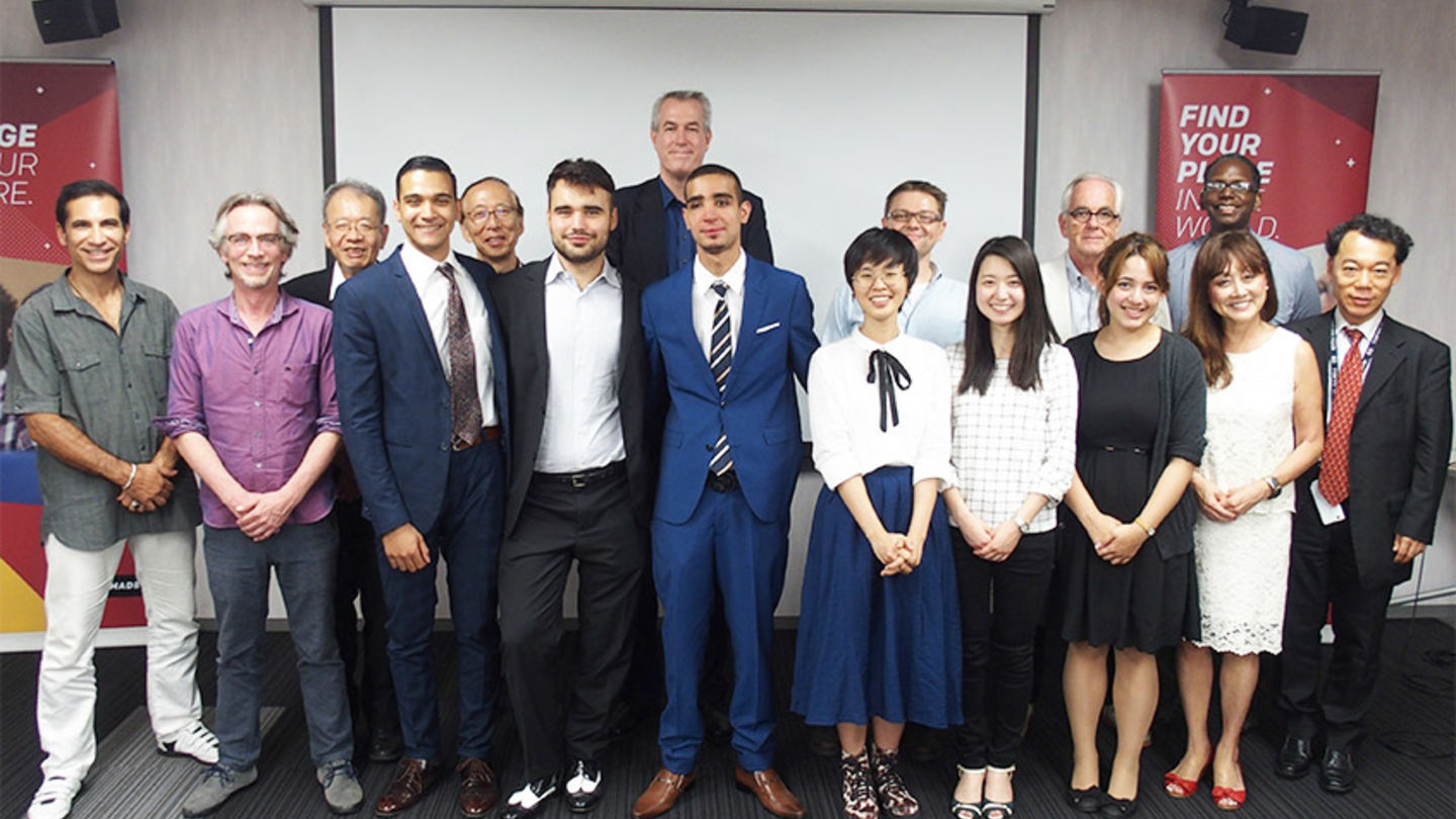 TUJ students and alumni who participated in the 2017 Innovative Marketing Award.