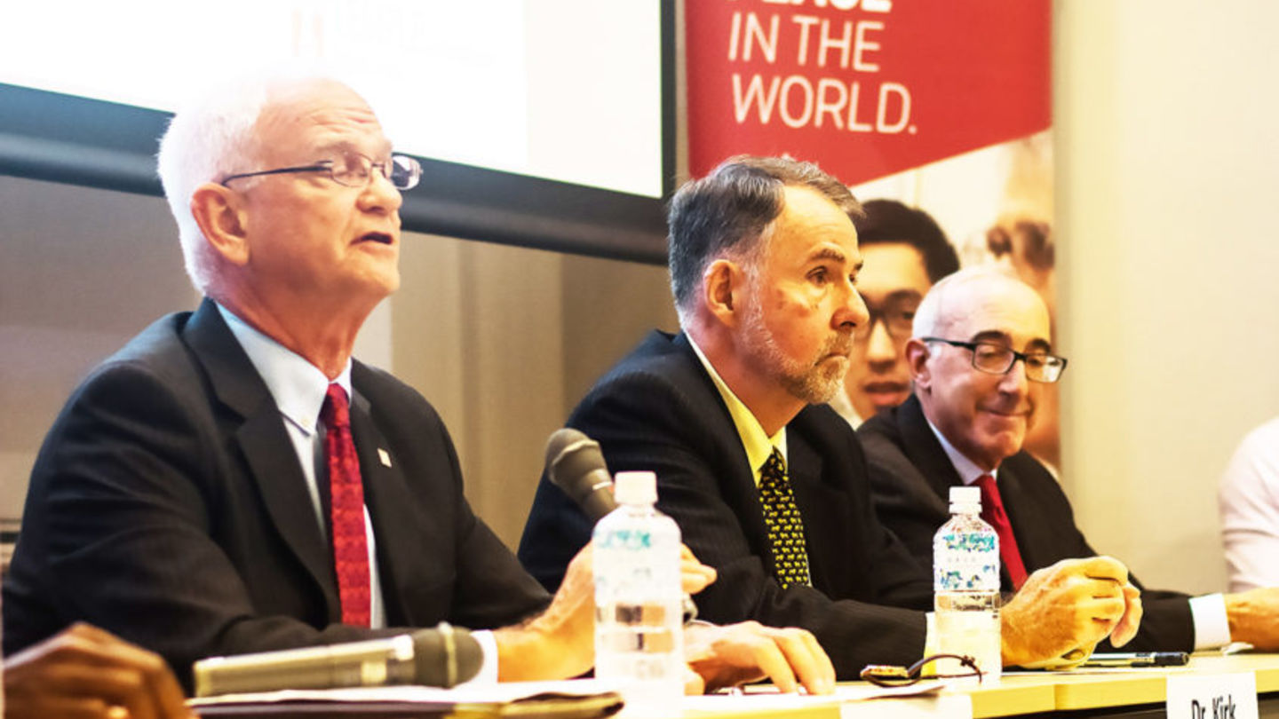 From the left, Bruce Stronach, Kirk Patterson, and Richard Joslyn